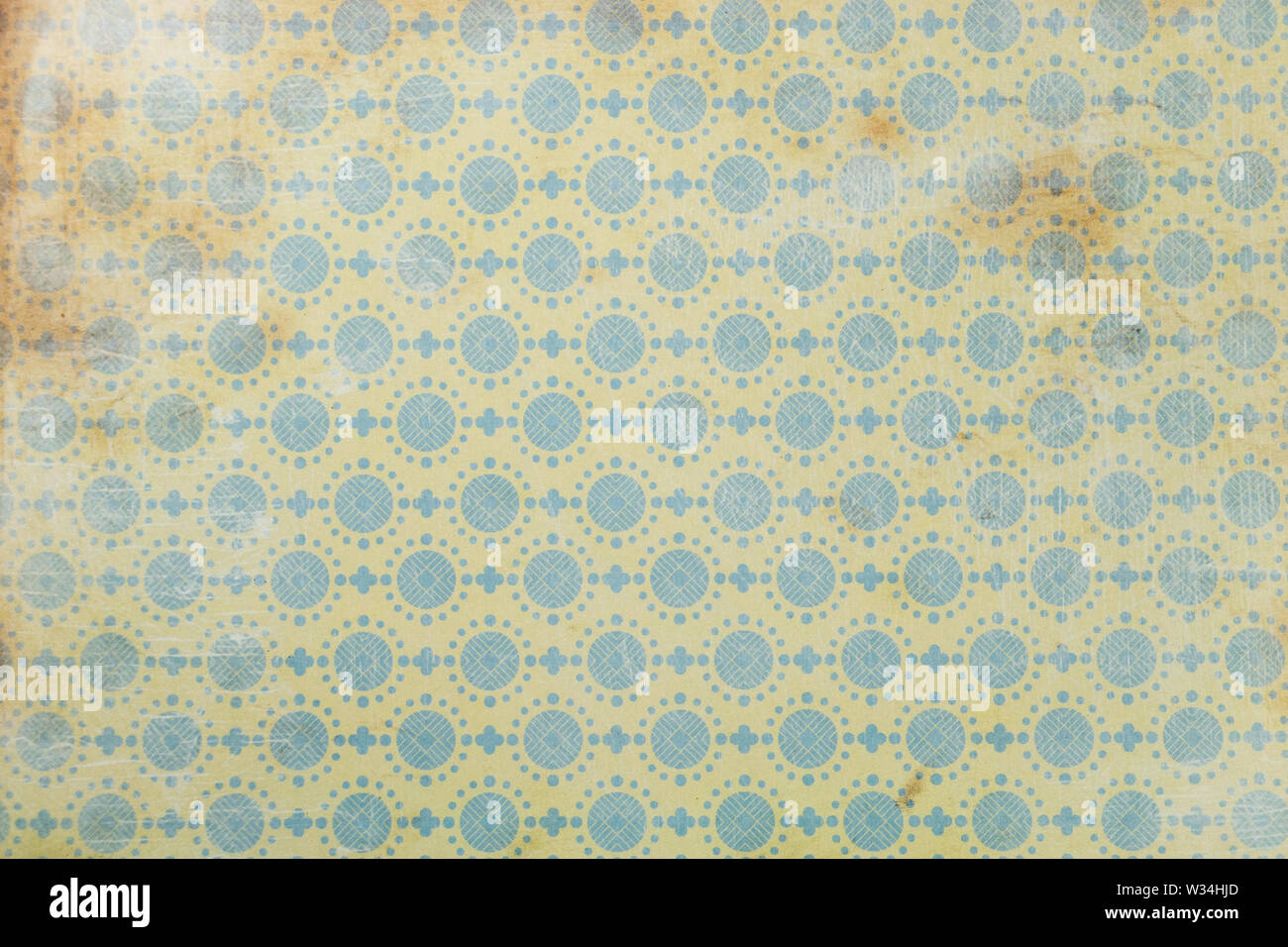 Vintage geometrica delle risorse grafiche. Steampunk blu e giallo Foto Stock