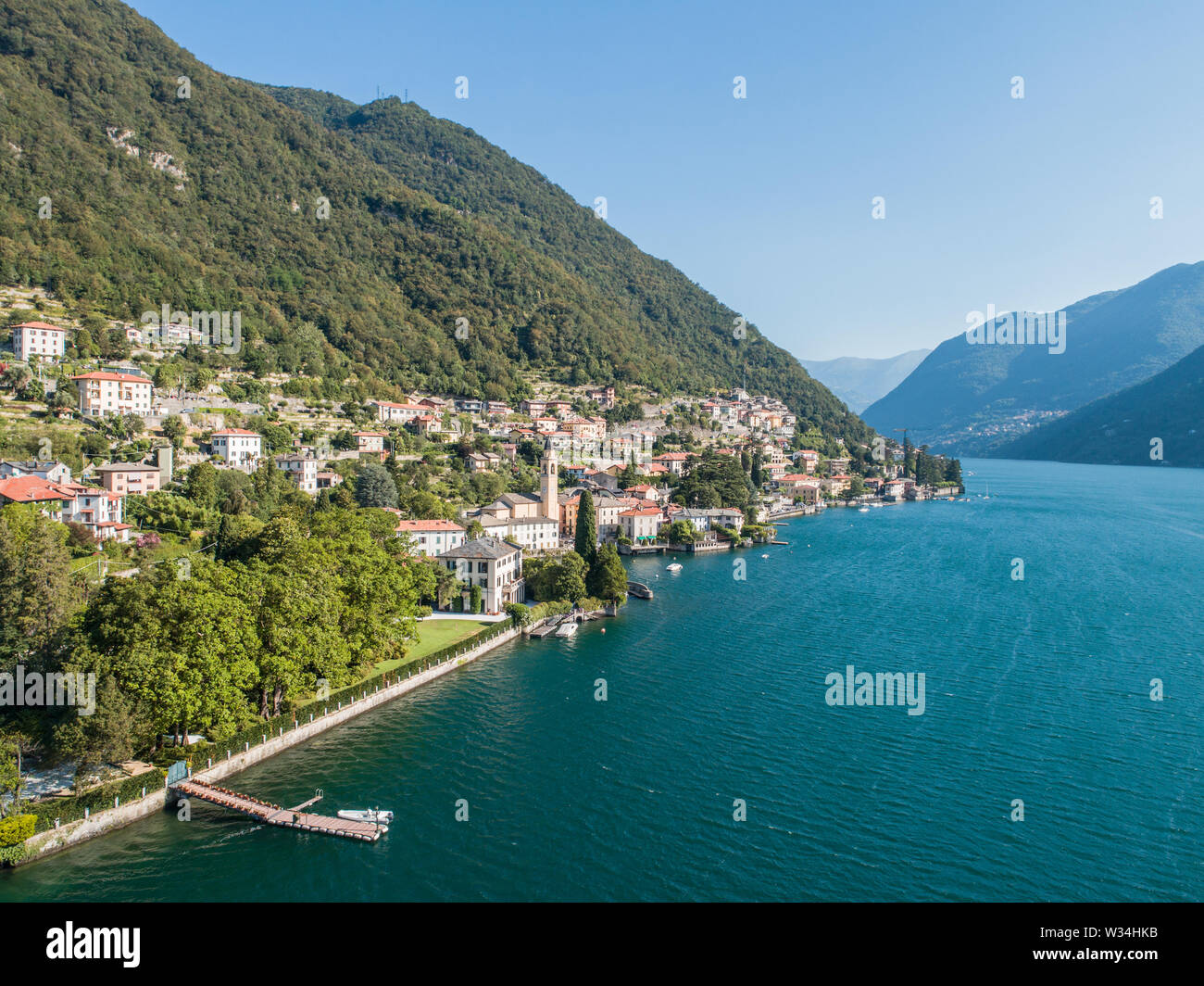 Villa Oleandra a Laglio,. George Clooney residence sul lago di Como in Italia. Foto Stock