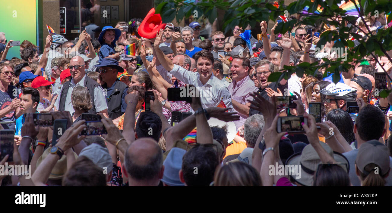 Il primo ministro canadese Justin Trudeau Foto Stock