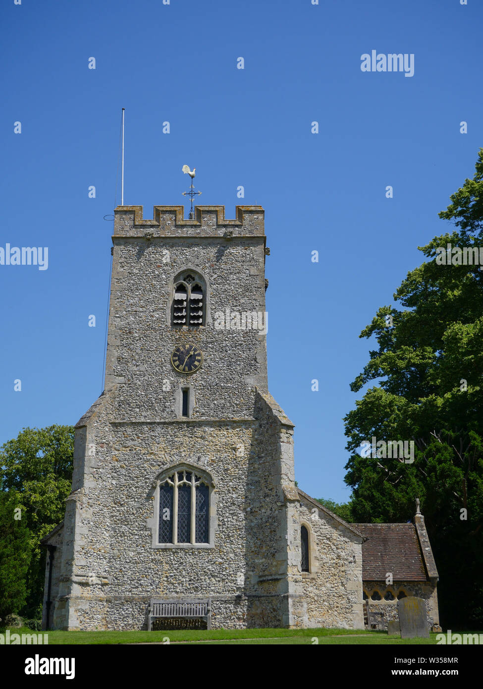 Sant'Andrea chiesa parrocchiale, inizio gotico inglese, South Stoke, Oxfordshire, Inghilterra, Regno Unito, GB. Foto Stock