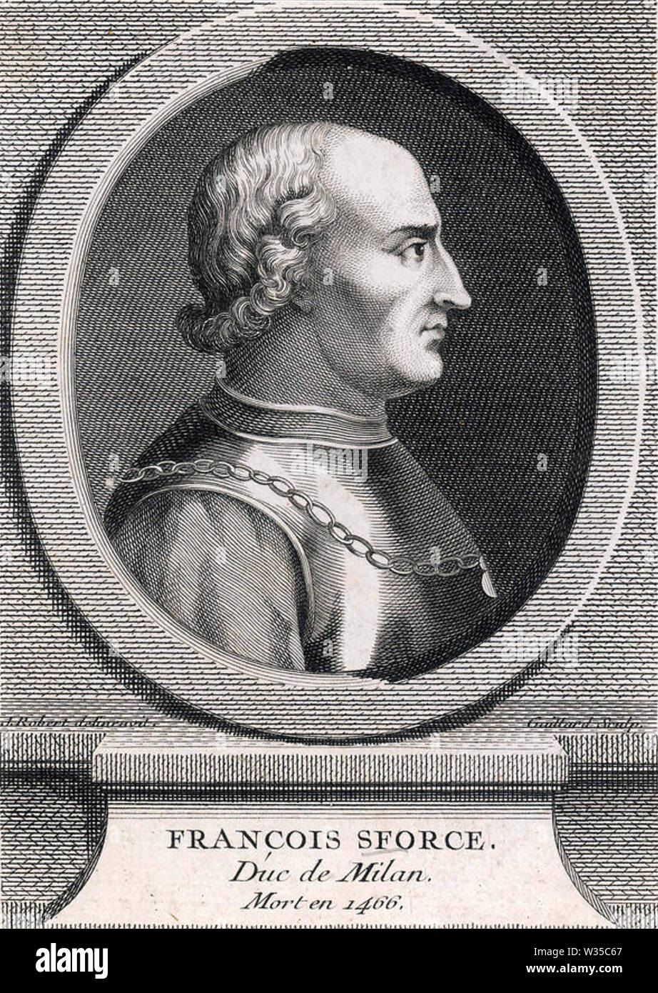 FRANCESCO SFORZA (1401-1466) condottiero italiano leader militare Foto Stock