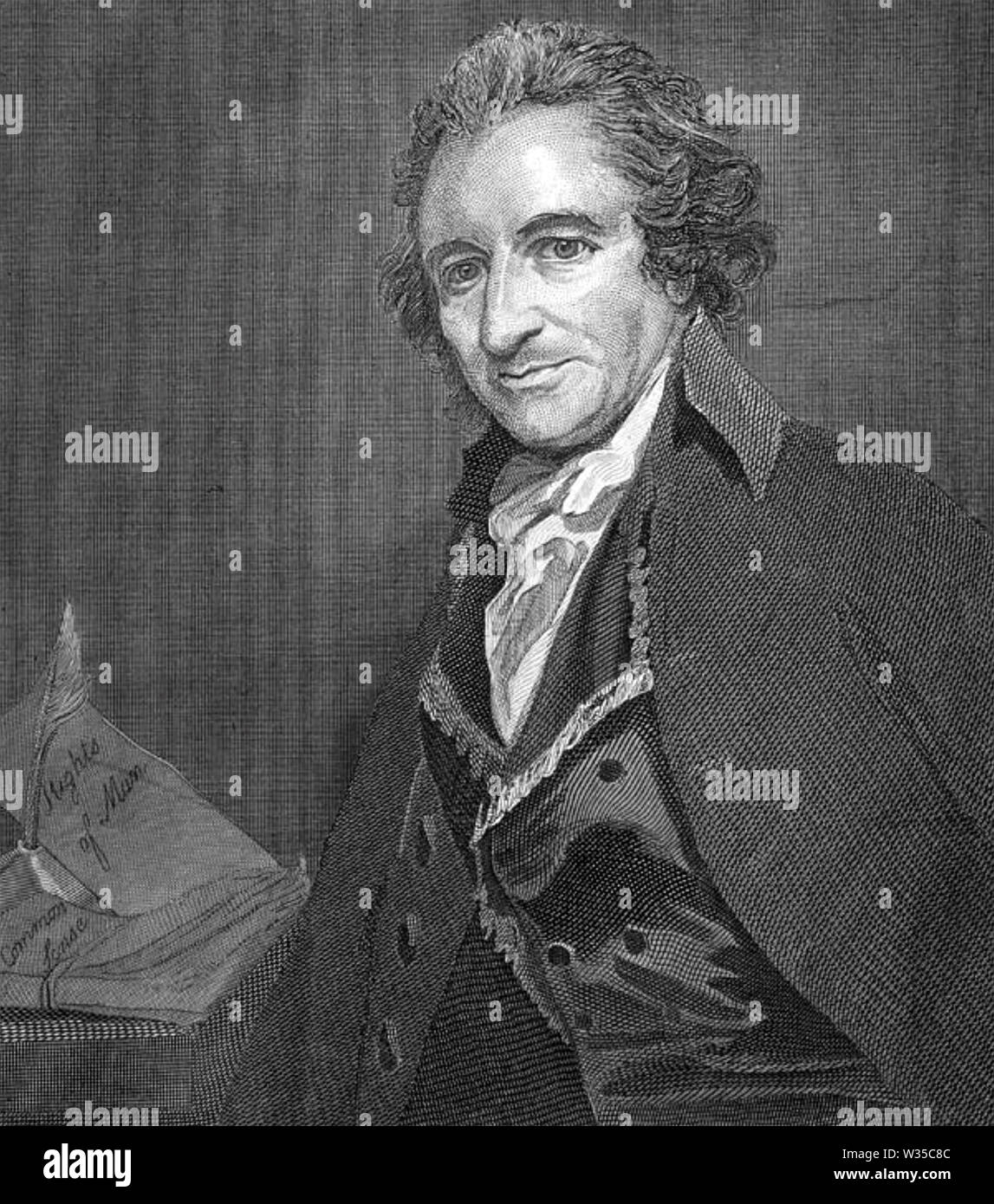 THOMAS PAINE (1737-1809) inglese-americano nato un teorico politico e filosofo Foto Stock