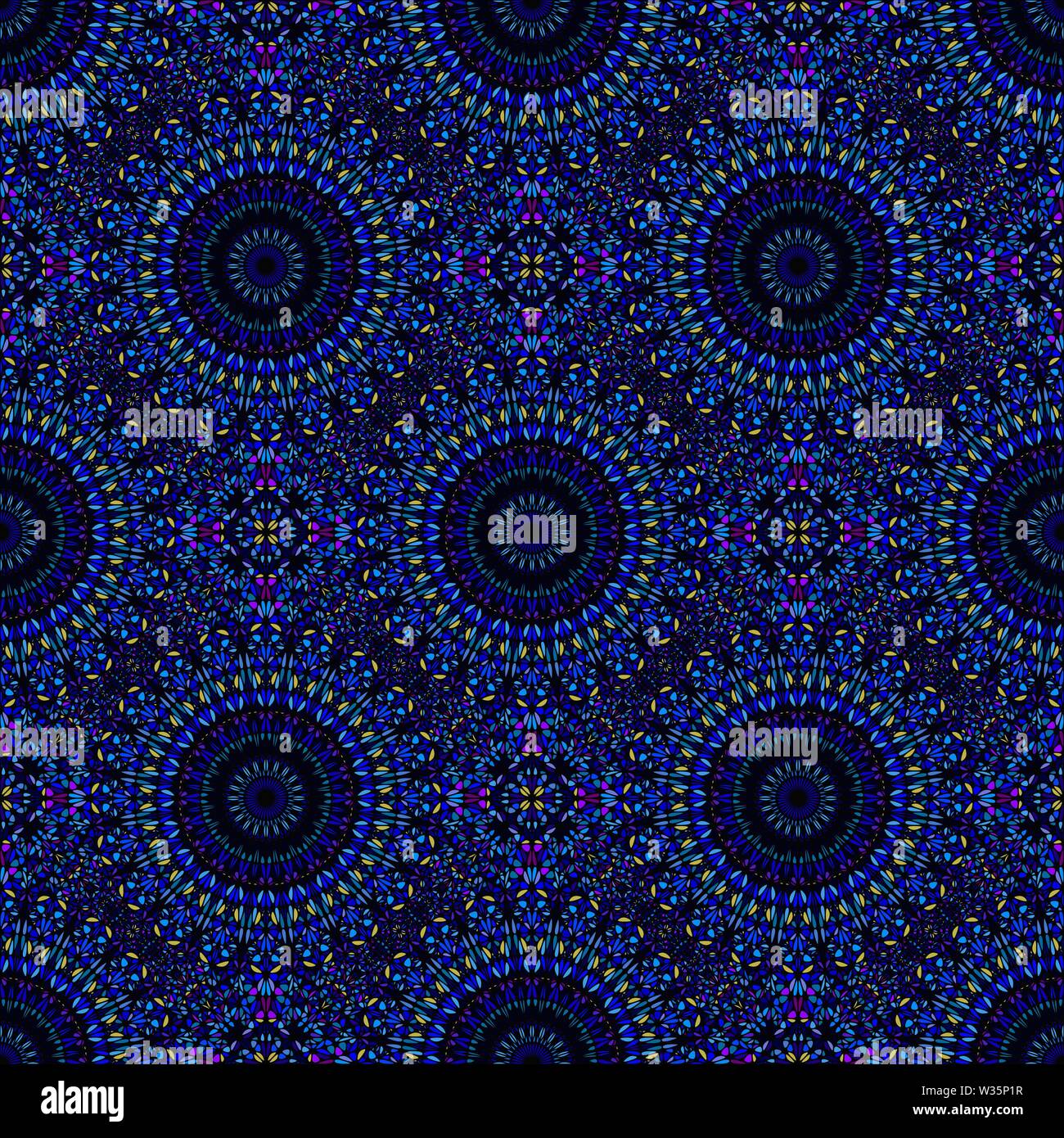 Seamless bohemian ghiaia mandala mosaico - orientale multicolore elegante astratta spirituale sfondo vettoriale graphic design Illustrazione Vettoriale