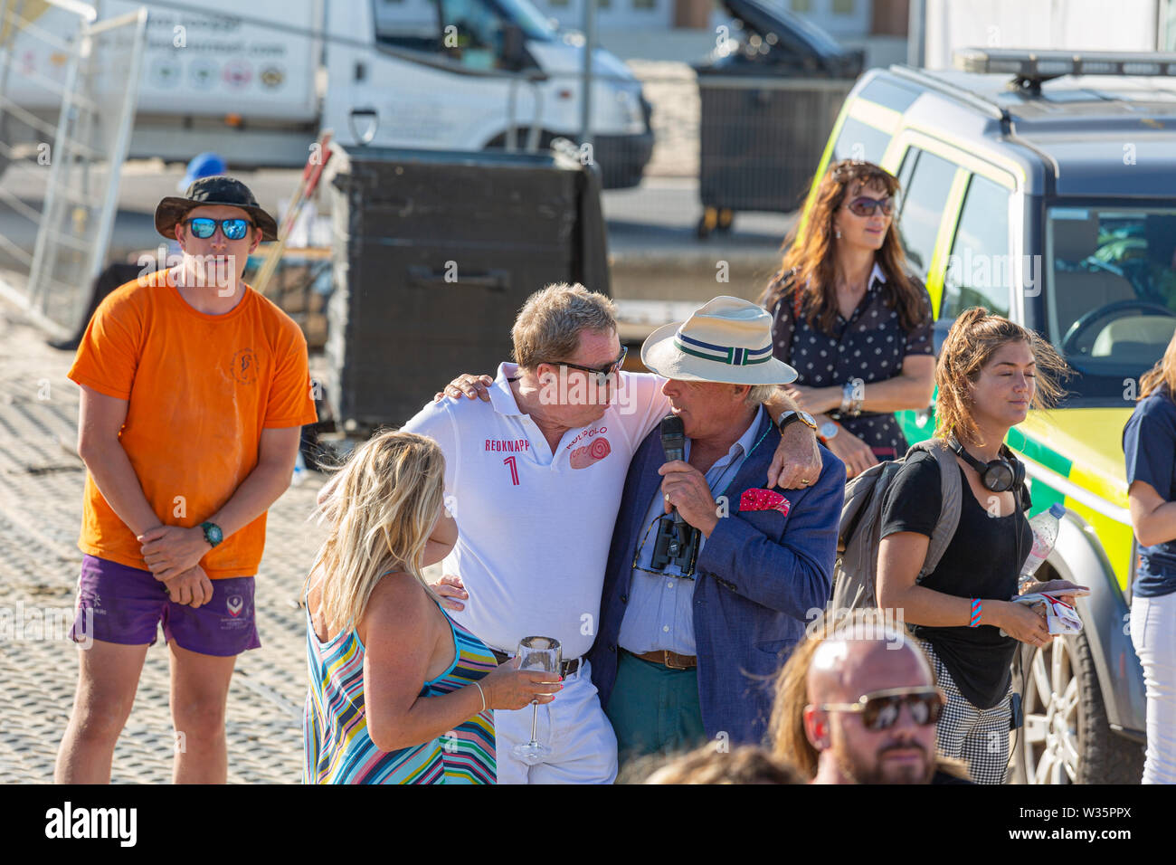 British Beach Polo @ barene Dorset 12 Luglio 2019 Foto Stock