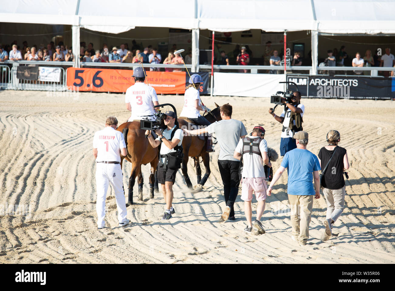 British Beach Polo @ barene Dorset 12 Luglio 2019 Foto Stock