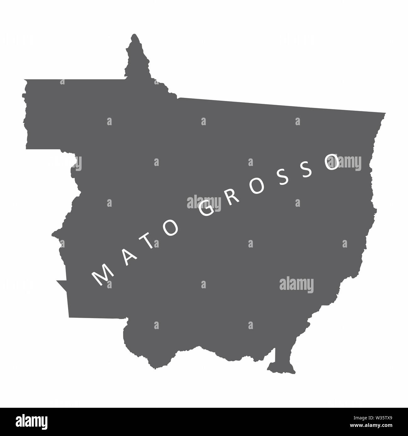 Mato Grosso membro mappa Illustrazione Vettoriale