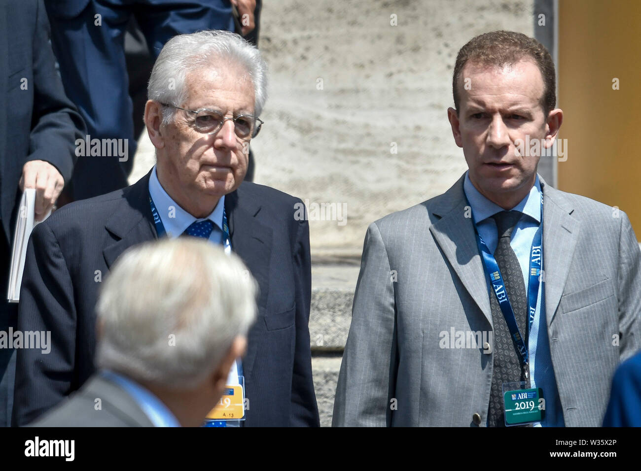 Milano, Italia. 12 Luglio, 2019. Mattarella e Conte di Milano per i cento anni di ABI nella foto: Mario Monti Credit: Indipendente Agenzia fotografica/Alamy Live News Foto Stock