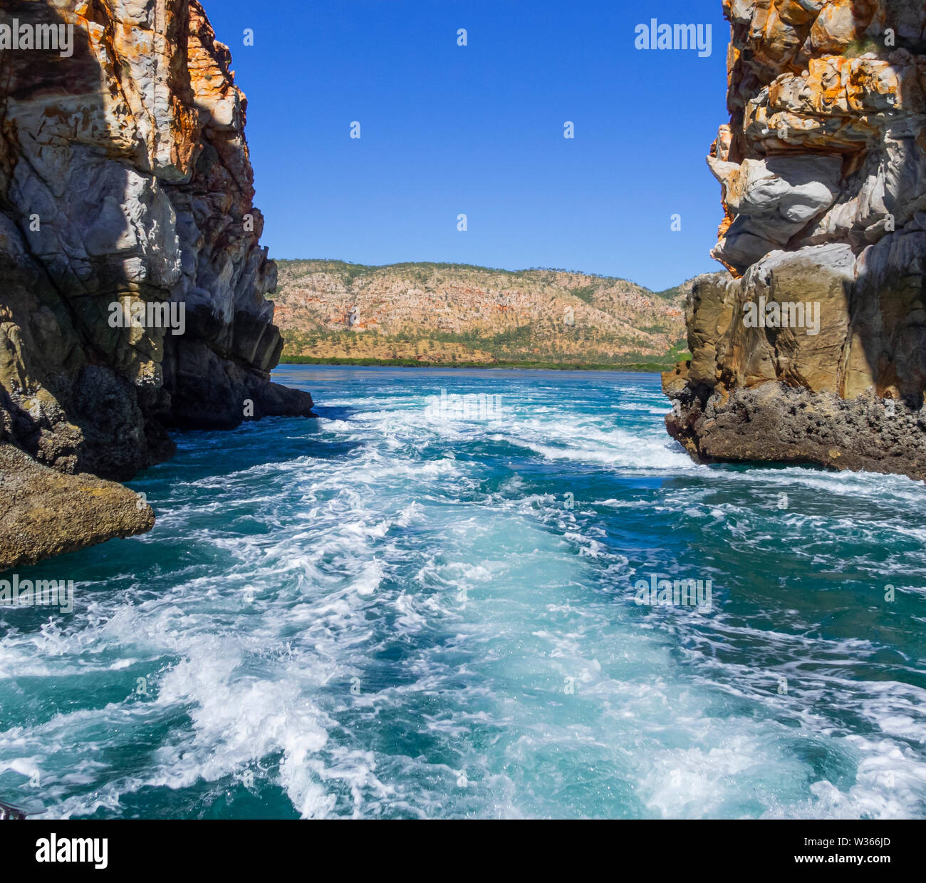 Cade orizzontale nel Kimberleys, Australia occidentale Foto Stock