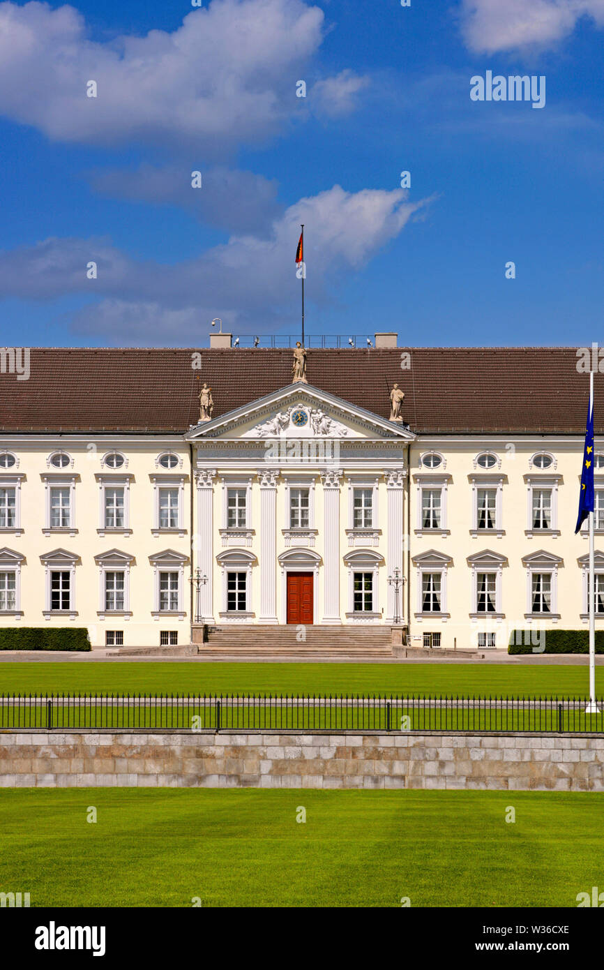 Schloss Bellevue Palace, la sede del Presidente federale tedesco, Berlino, Germania, Europa Foto Stock