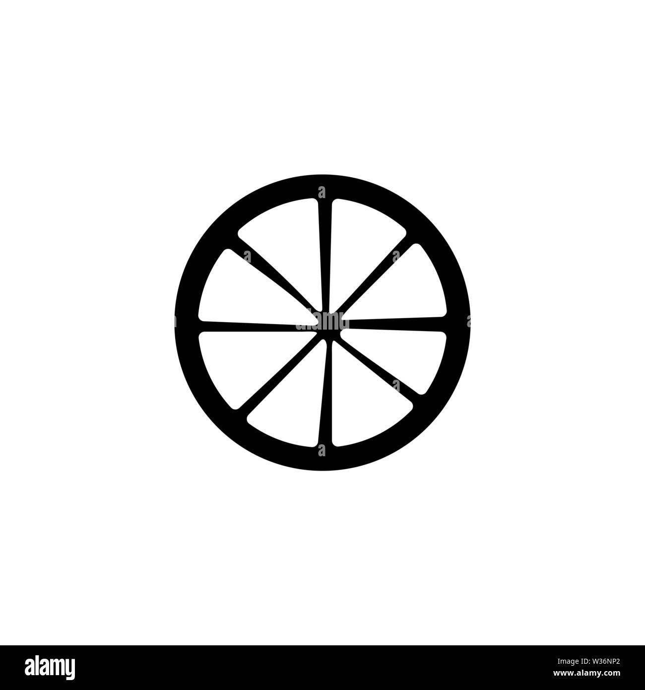 Carrello ruota icona vettore. Semplice piatto simbolo su sfondo bianco Illustrazione Vettoriale