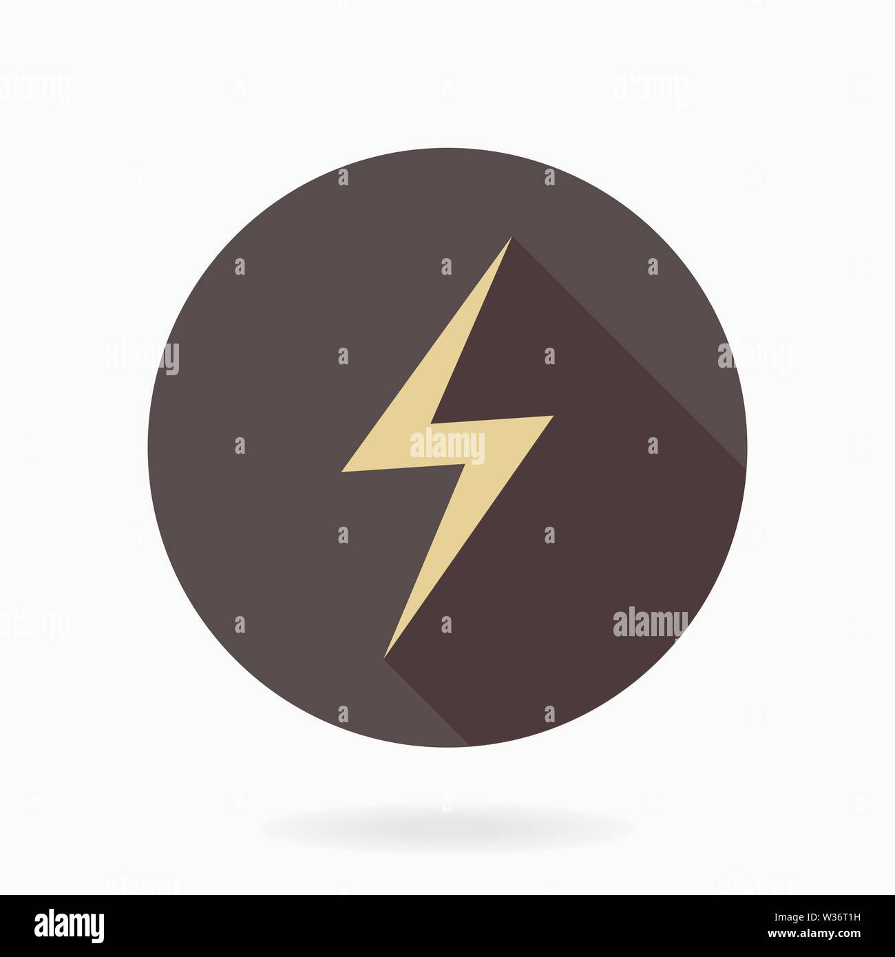 Ammenda lightningFlat icona con il fulmine Foto Stock