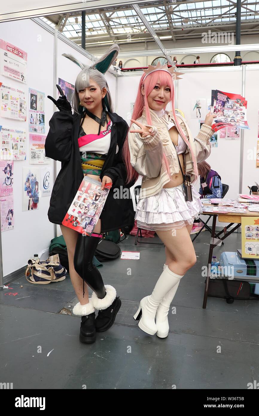 HYPER GIAPPONE 2019 Olympia Grand Hall ,Giappone Cultura ,Cosplay,Culturebest tradizionale del Giappone evento alimentari giapponesi con bande dal vivo 12 ,13,14 Luglio 2019, Olympia , London REGNO UNITO Foto Stock