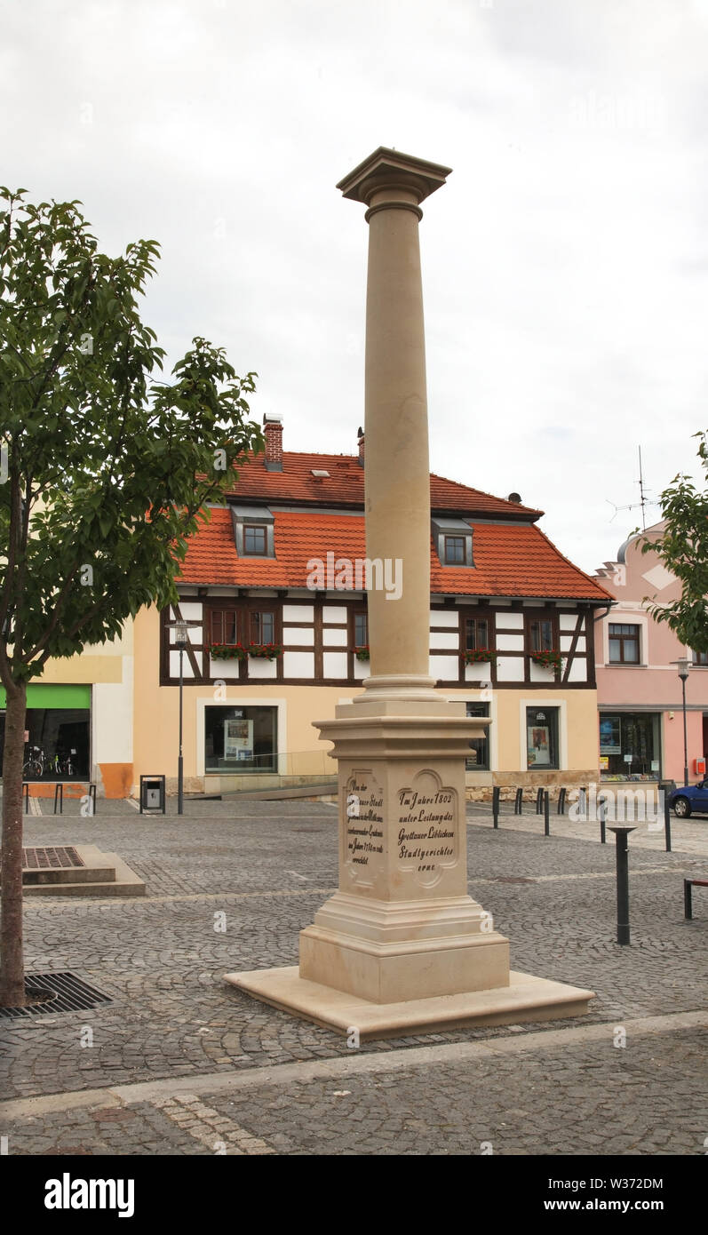 La colonna di Sant'Anna in Piazza Superiore - Horni namesti in Hradek nad Nisou. Repubblica ceca Foto Stock