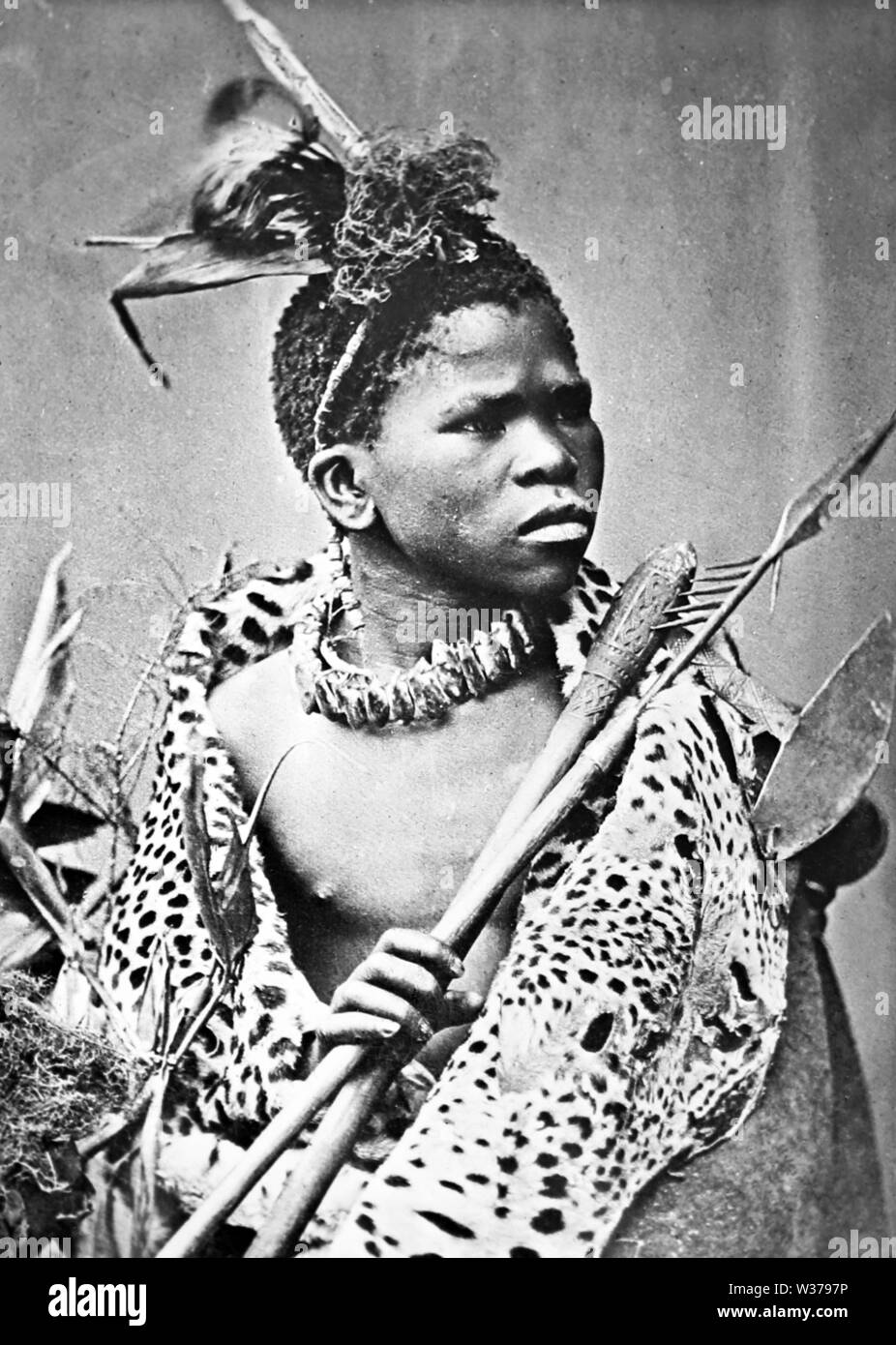 Zulu warrior, Africa Foto Stock