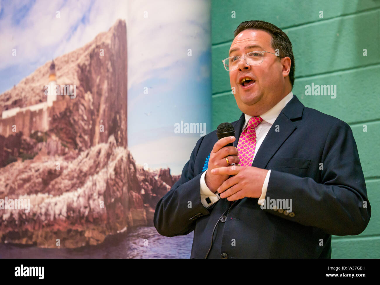 Craig Hoy, assessore, Partito conservatore scozzese, Haddington & Lammermuir per elezione, East Lothian maggio 2019, Scotland, Regno Unito Foto Stock