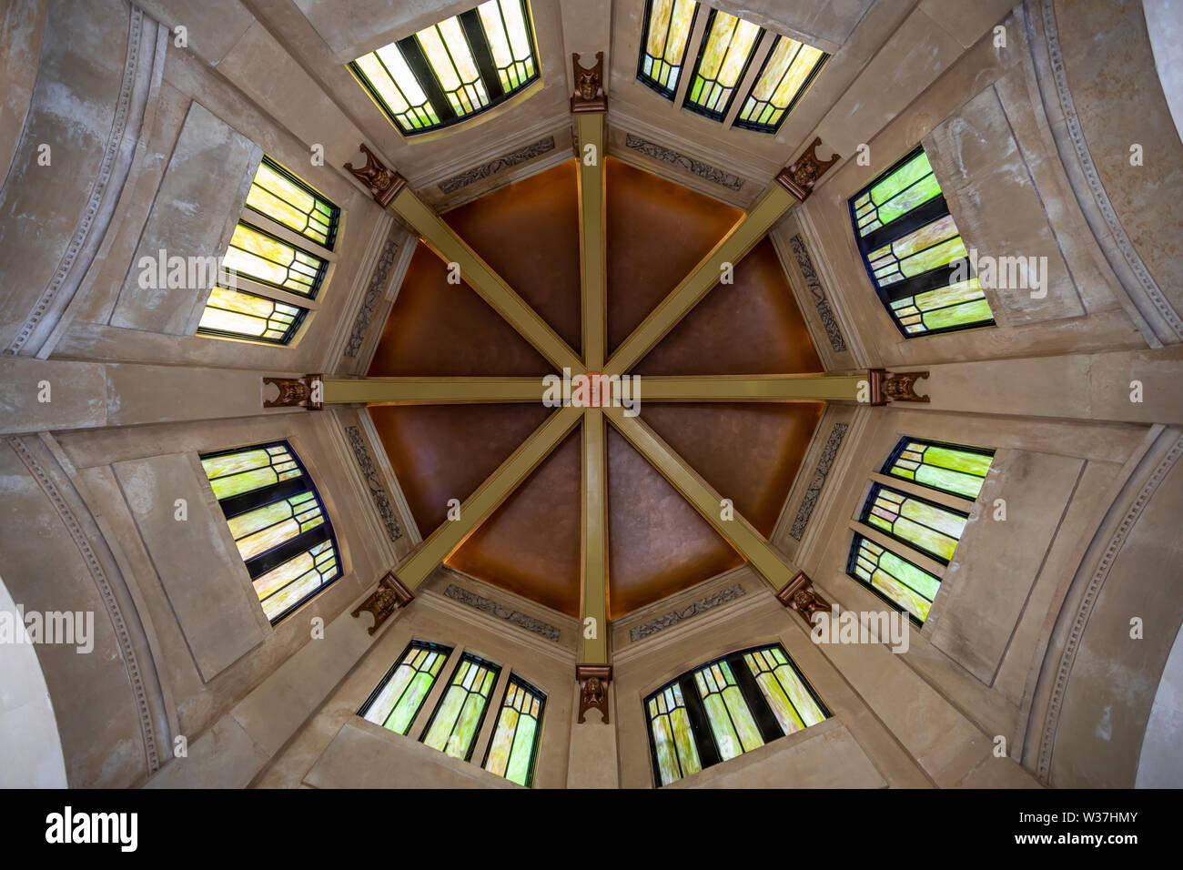 Vista del soffitto della casa Foto Stock