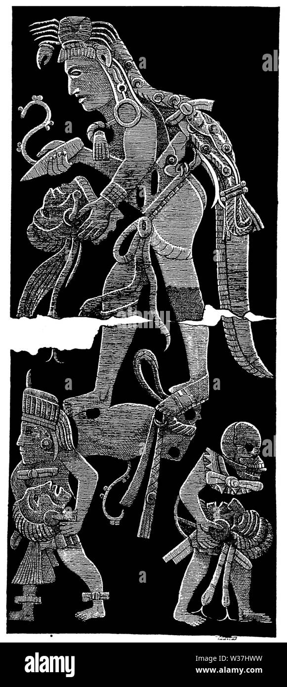 TSOM D139 scultura che rappresenta il sacrificio umano Foto Stock