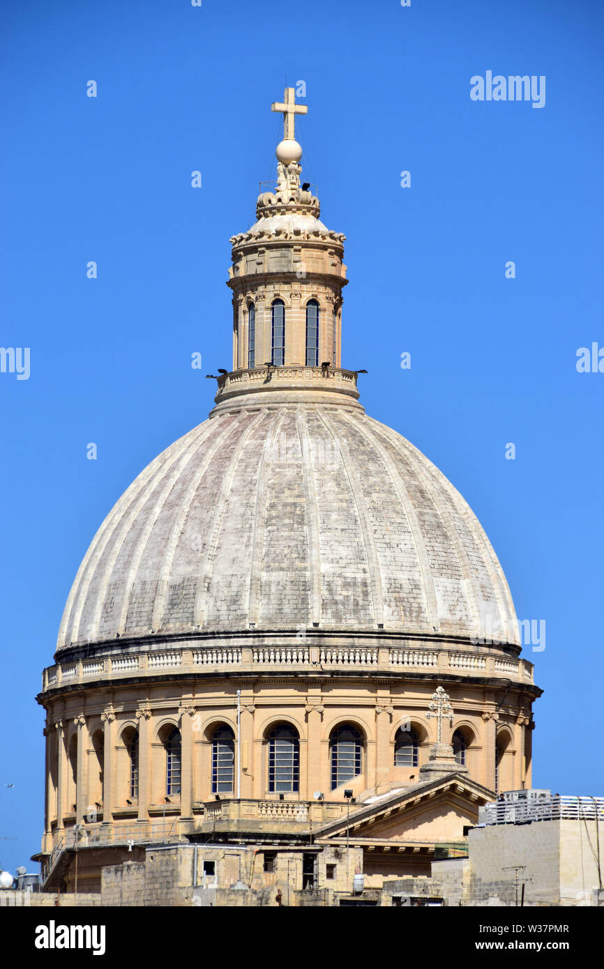 Nostra Signora del Monte Carmelo Chiesa, La Valletta, Malta, Europa Foto Stock