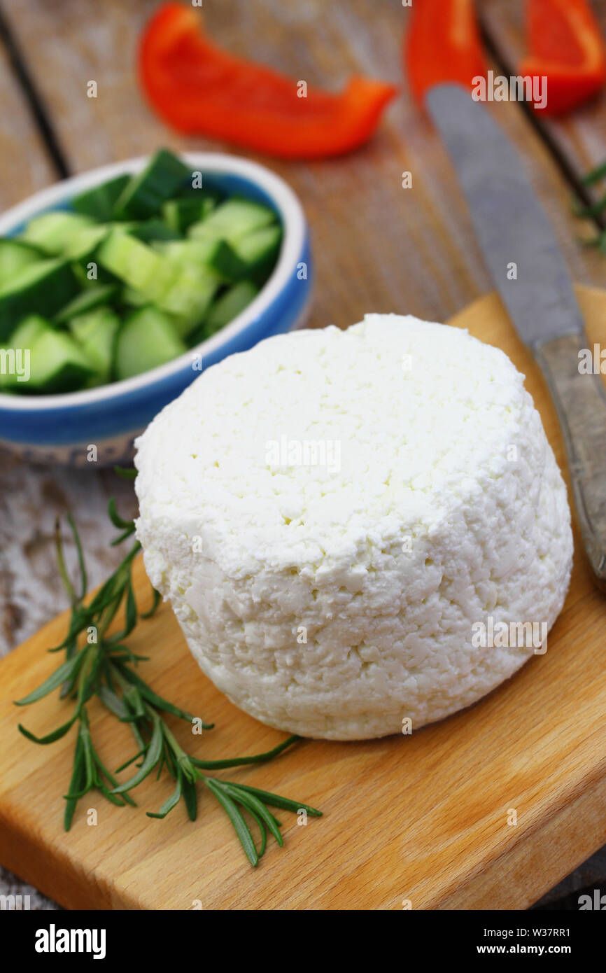Ricotta, polacchi tradizionali di prodotti lattiero-caseari Foto Stock