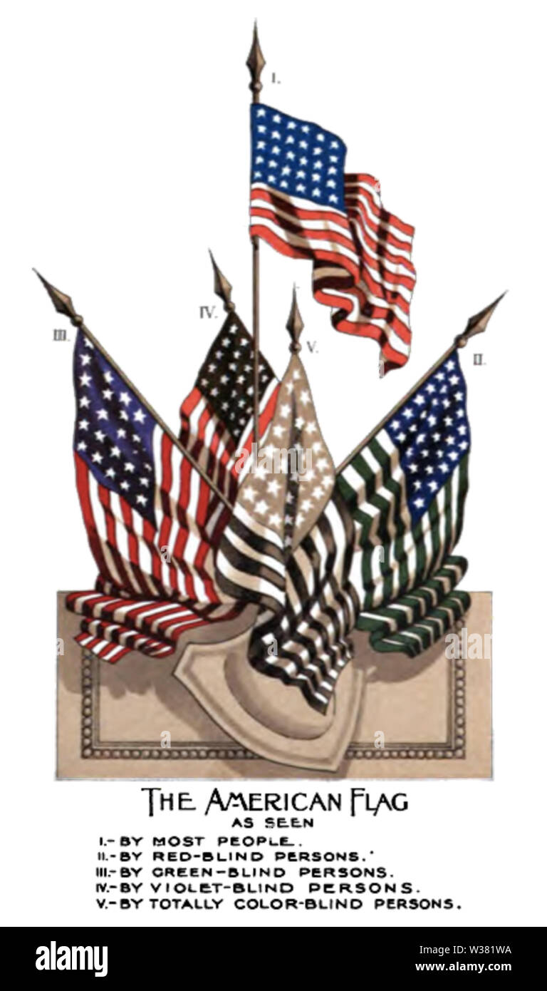 Noi bandiera color blind Foto Stock