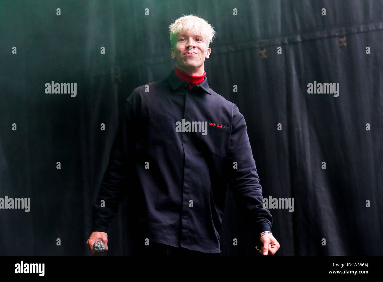 Giugno 23, 2019 - Reykjavâ€™k, Islanda - Musica rap artista STURLA ATLAS compie durante il quinto segreto Solstice Festival in Laugadalur, Reykjavâ€™k, Islanda detenute da giugno 21-23, 2019...segreto Solstice, situato appena al di fuori di Reykjavik, Islanda, coerentemente vanta una lineup che è così diversificato e distintivo come il festival nei dintorni. Presentazione di alcuni dei più grandi del mondo di artisti contemporanei, amati musicisti di culto nonché fresco talento locale la festa continua per tutta la notte con un piccolo aiuto da parte del sole di mezzanotte che è quasi sempre presente per tutta l'estate equinox. Foto Stock