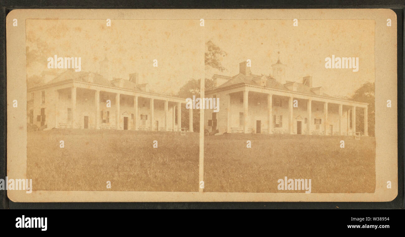 Vista dal fronte orientale del palazzo, guardando attraverso il Potomac, dalla Gardner, Alexander, 1821-1882 Foto Stock