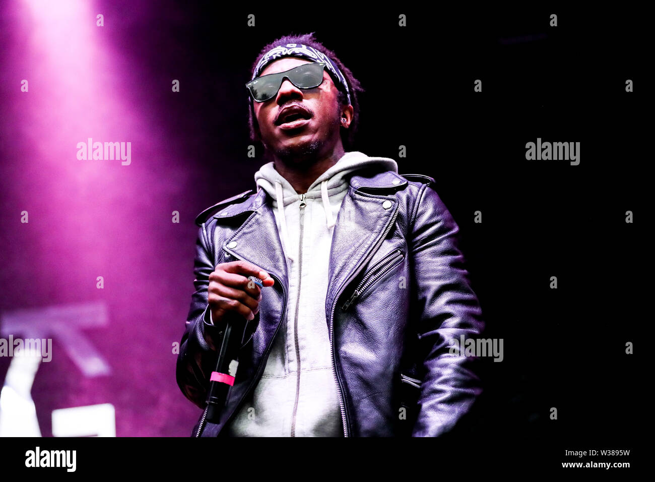 Giugno 23, 2019 - Reykjavâ€™k, Islanda - Musica rap artista DILLON HARPER compie durante il quinto segreto Solstice Festival in Laugadalur, Reykjavâ€™k, Islanda detenute da giugno 21-23, 2019...segreto Solstice, situato appena al di fuori di Reykjavik, Islanda, coerentemente vanta una lineup che è così diversificato e distintivo come il festival nei dintorni. Presentazione di alcuni dei più grandi del mondo di artisti contemporanei, amati musicisti di culto nonché fresco talento locale la festa continua per tutta la notte con un piccolo aiuto da parte del sole di mezzanotte che è quasi sempre presente per tutta l'estate equinox. Foto Stock