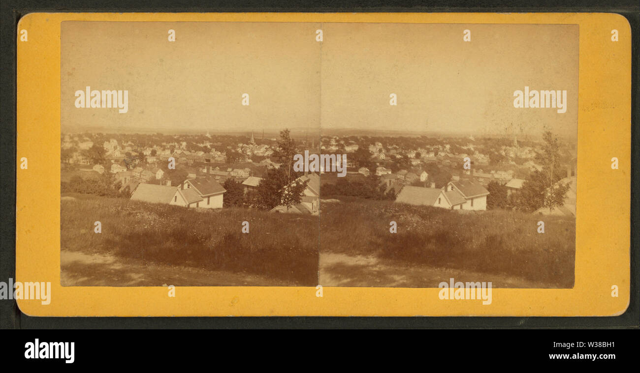 Vista di Bangor da Thomas Hill (B), da Frank un Morrill Foto Stock