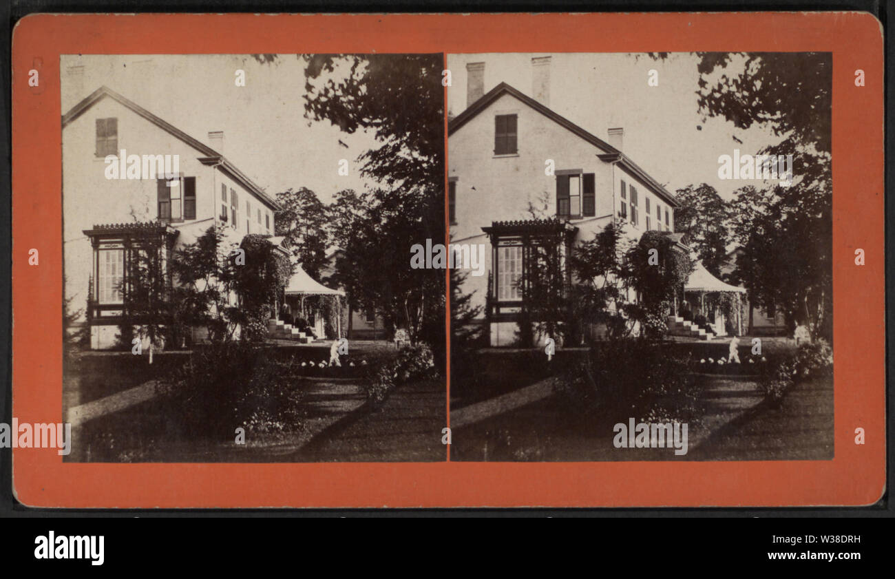 Vista di una casa in Essex, NY, tramite E M Johnson Foto Stock
