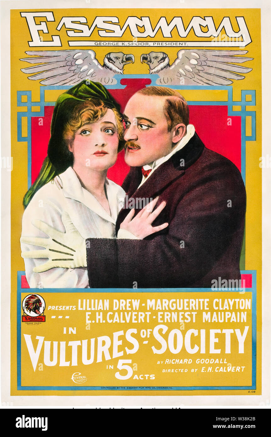 Poster per il film americano gli avvoltoi della società. Foto Stock