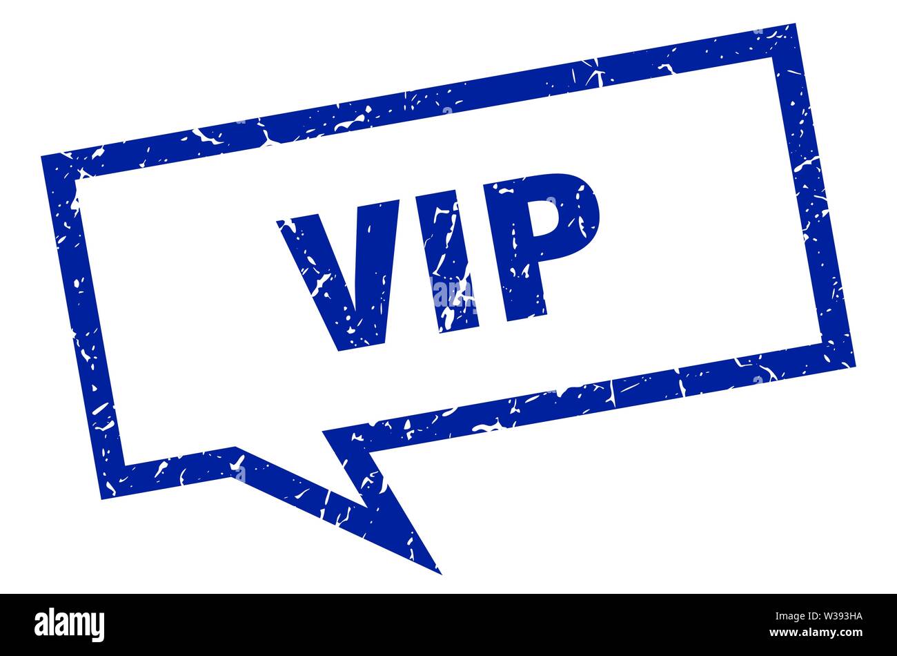 Segno vip. vip square discorso bolla. VIP Illustrazione Vettoriale