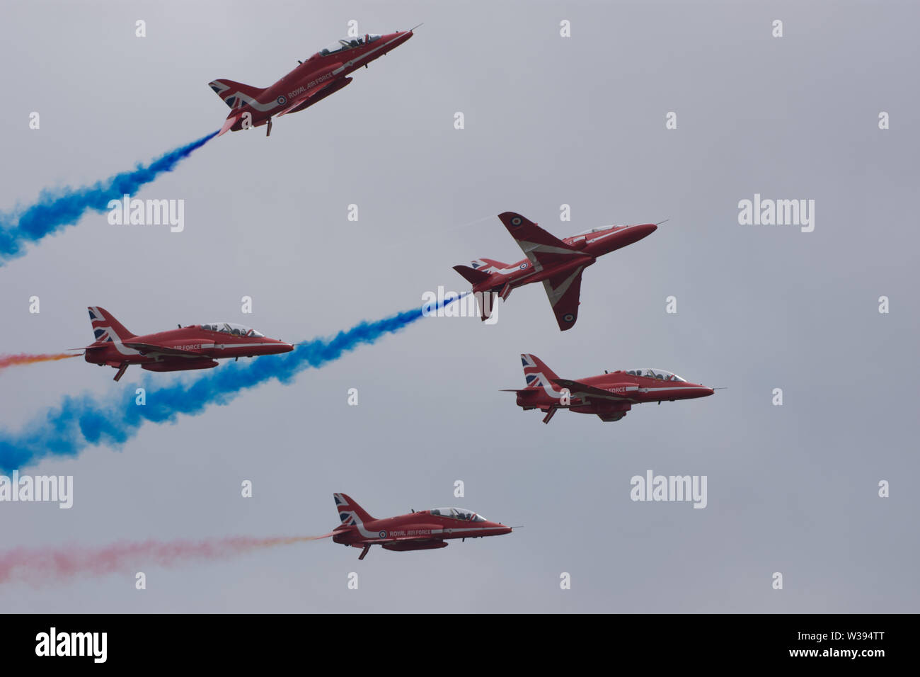 Le frecce rosse Flying Legends Air Show IWM Duxford Luglio 2019 Foto Stock