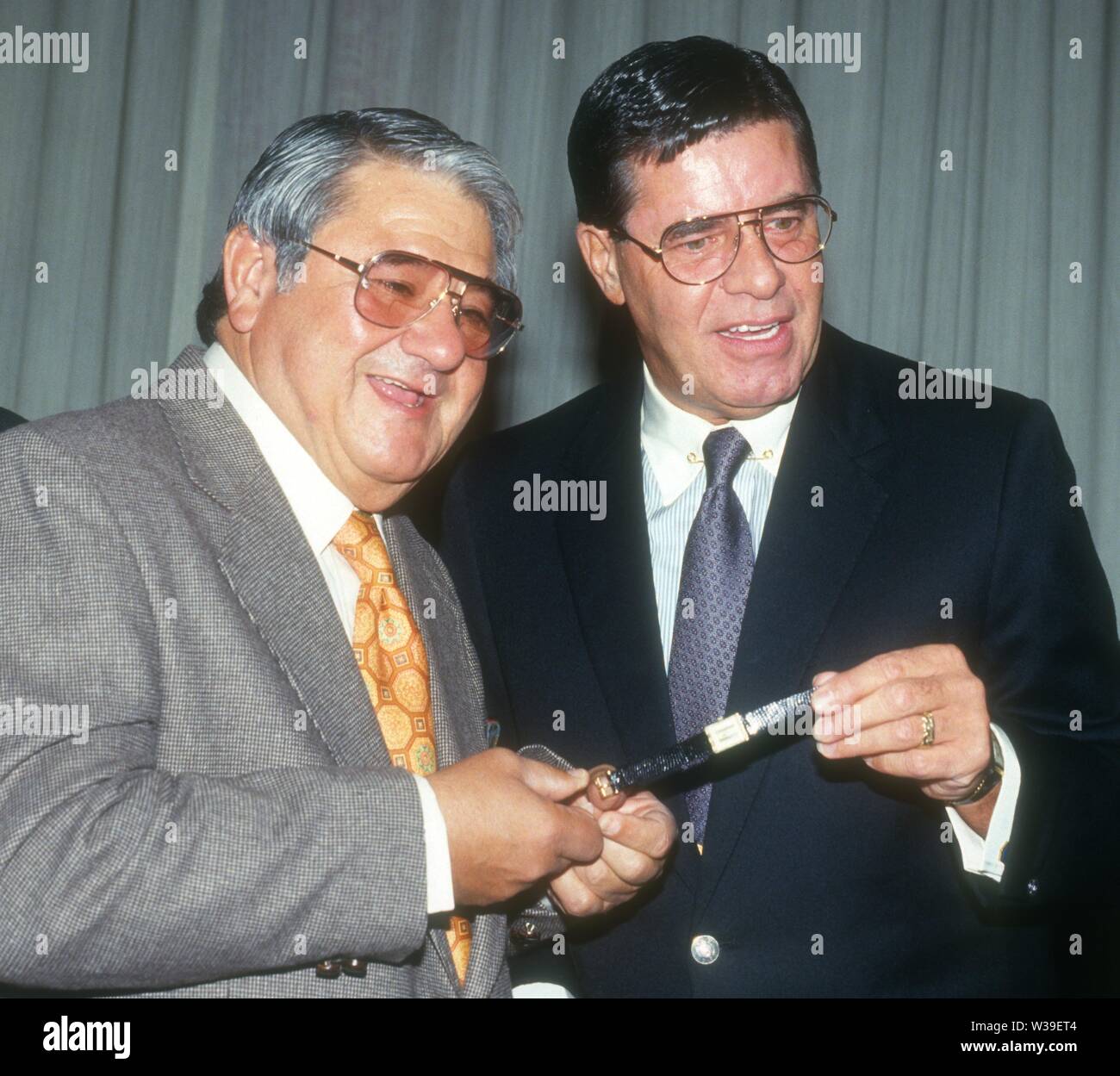 Buddy Hackett Jerry Lewis 1991 foto da John Barrett/CelebrityArchaeology.com Foto Stock