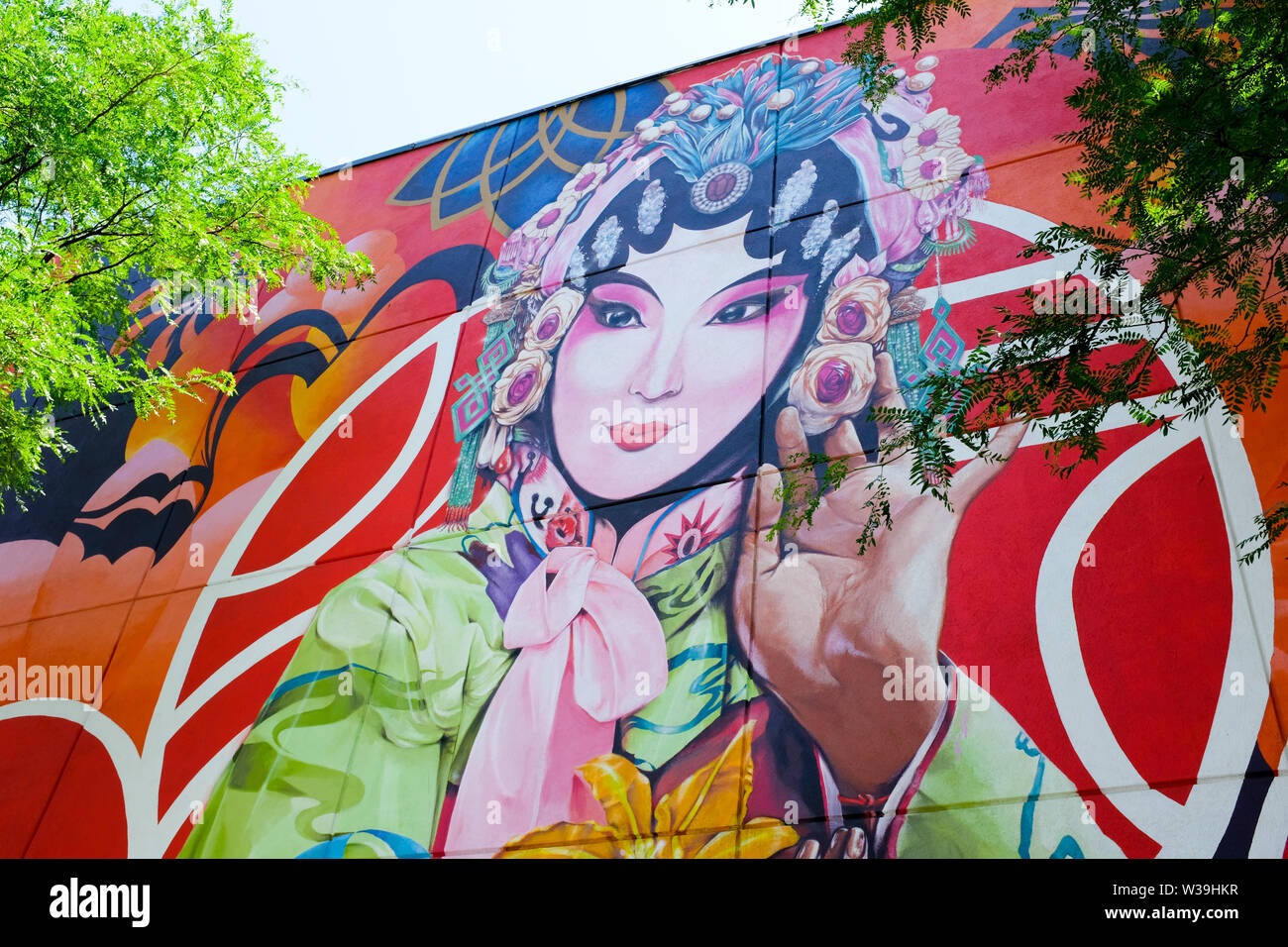 Murale Chinatown Montreal, Canada Foto Stock