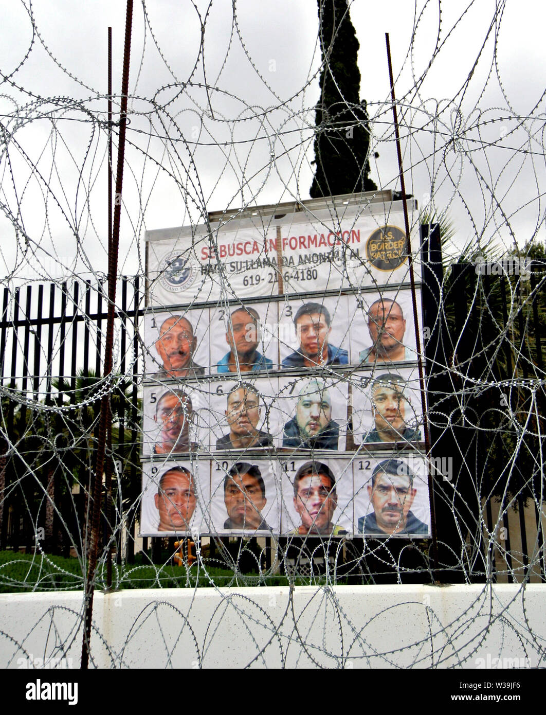 Memorial a 12 Pattuglia di Confine agenti in calexico ,California Foto Stock