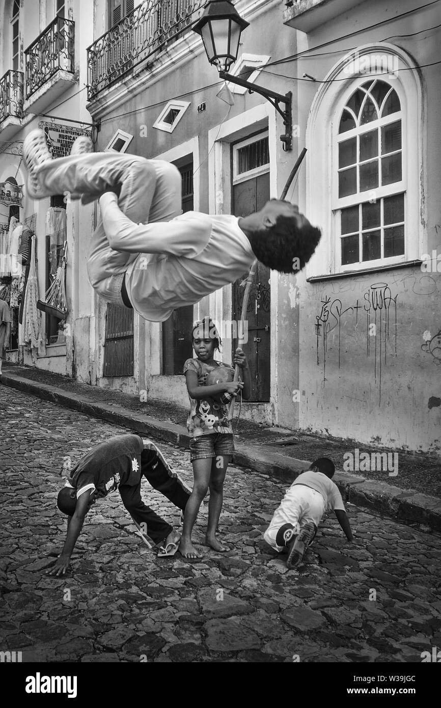 La Capoeira brasiliana in Salvador, Bahia Foto Stock
