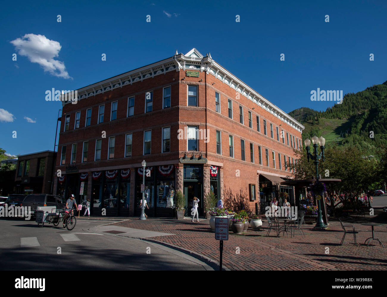 Luglio 04, 2019: Ralph Lauren ha una retail storefront nello storico edificio di indipendenza nel centro di Aspen Colorado Albert Pena/CSM Foto Stock