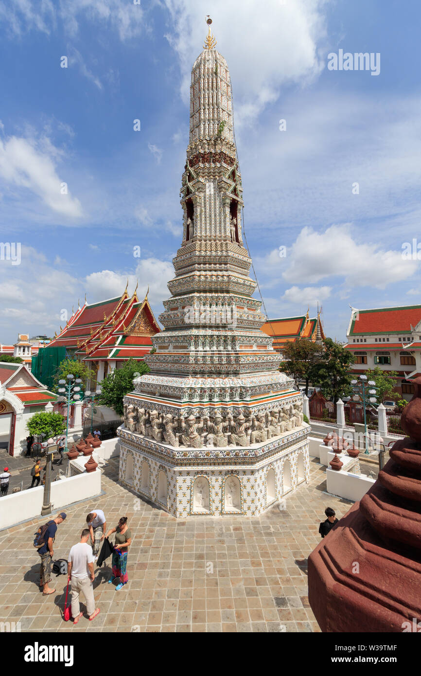 Bangkok, Thailandia - Luglio 23, 2018: Wat Arun tempio buddista di Bangkok Foto Stock