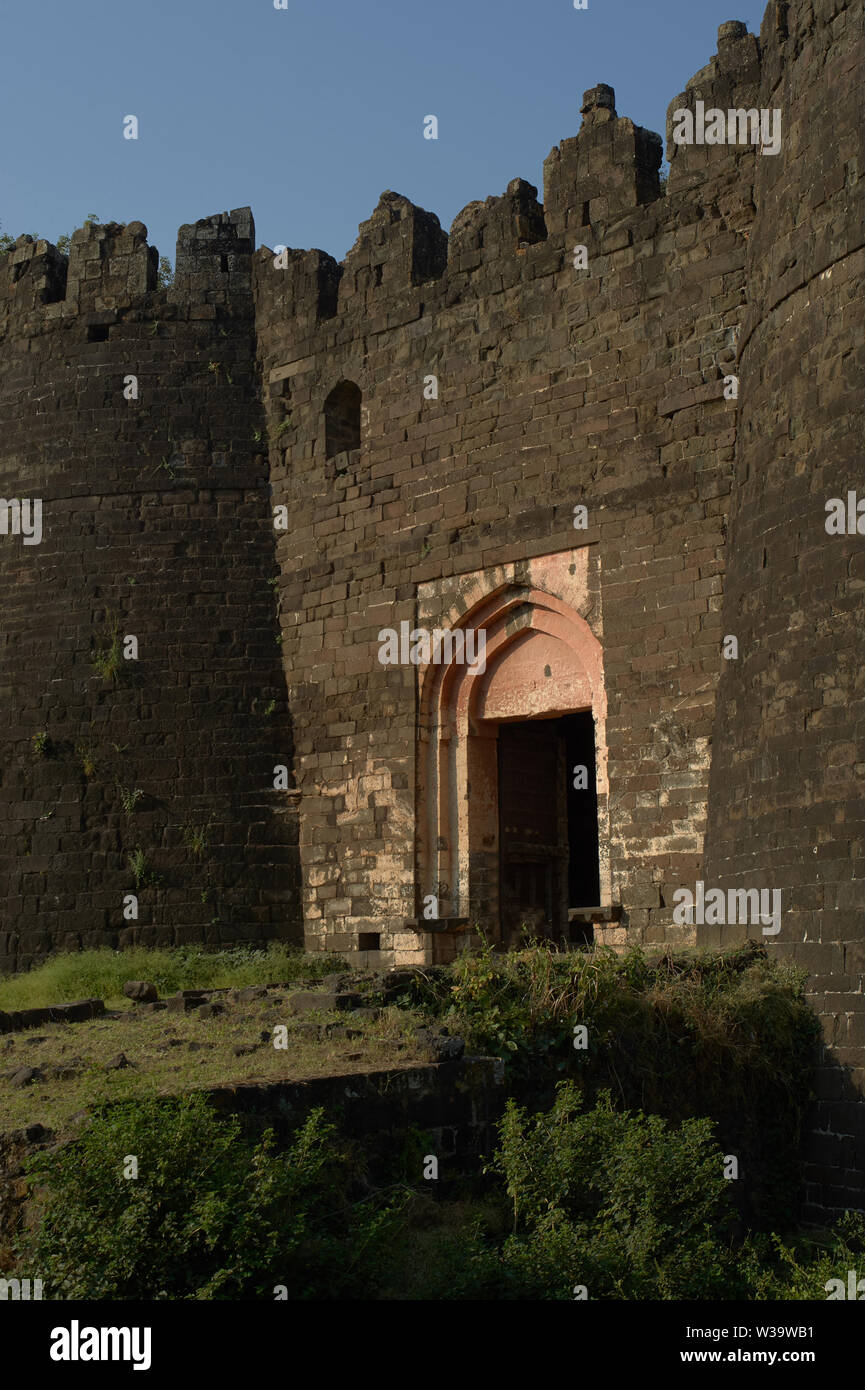 Daulatabad, noto anche come Devagiri una trecentesca fort nei pressi di Aurangabad Maharashtra INDIA Foto Stock