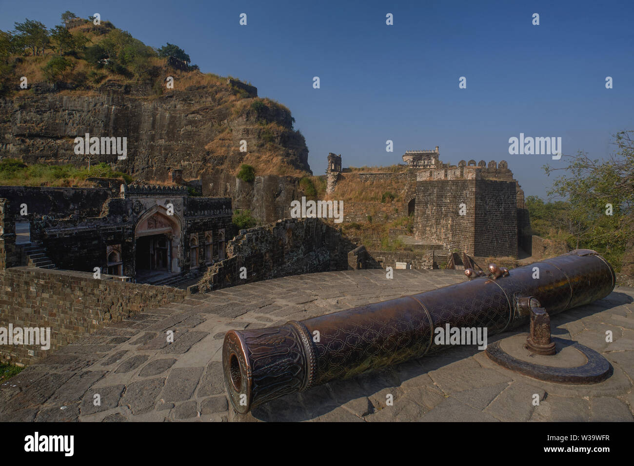 Daulatabad, noto anche come Devagiri una trecentesca fort nei pressi di Aurangabad Maharashtra INDIA Foto Stock