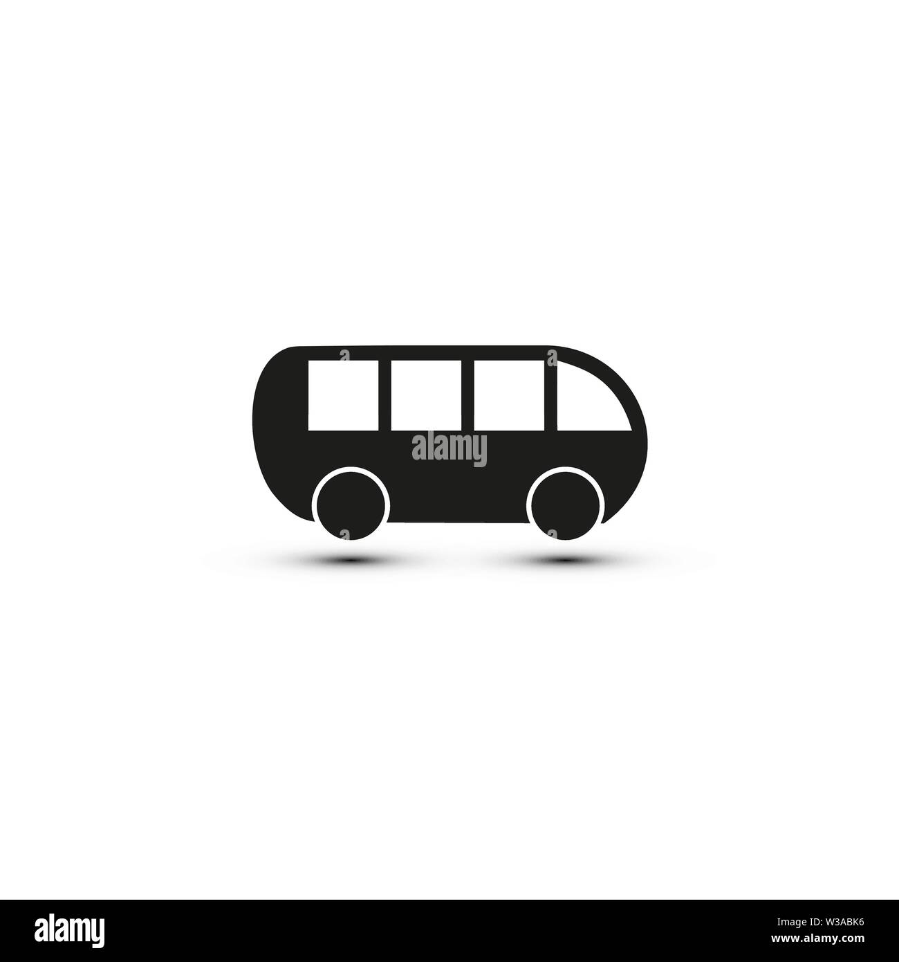 Icona di bus. Bus alla moda concetto del logo su sfondo bianco dalla collezione di trasporto. Adatto per le applicazioni web, applicazioni mobili e supporti di stampa Illustrazione Vettoriale