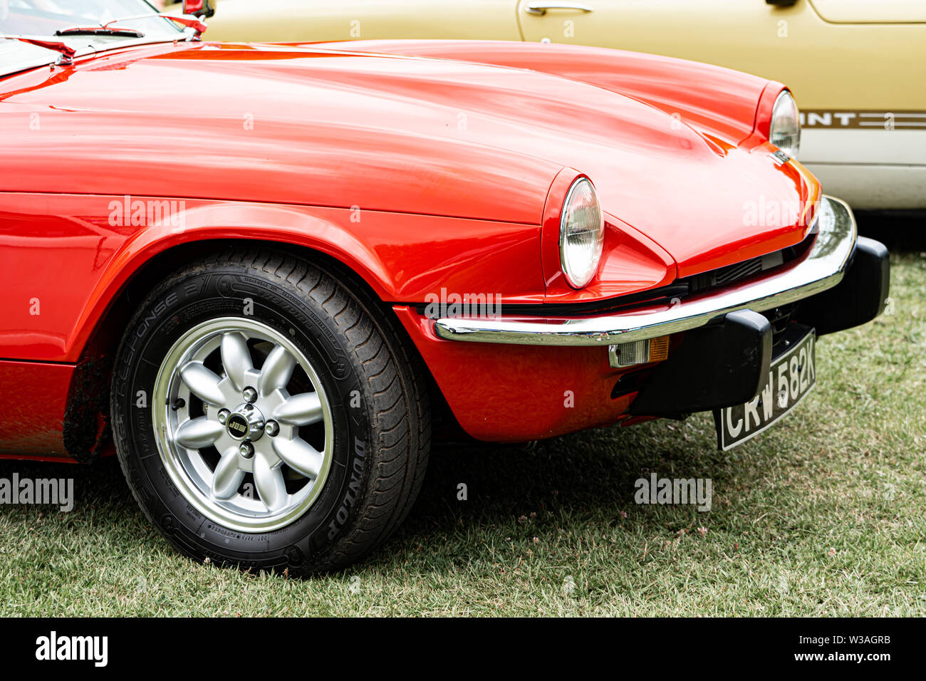 Triumph GT6 Mk 3 Classic Car al Oakamoor Hill Climb, 13 luglio 2019, Oakamoor, Staffordshire, Regno Unito Foto Stock