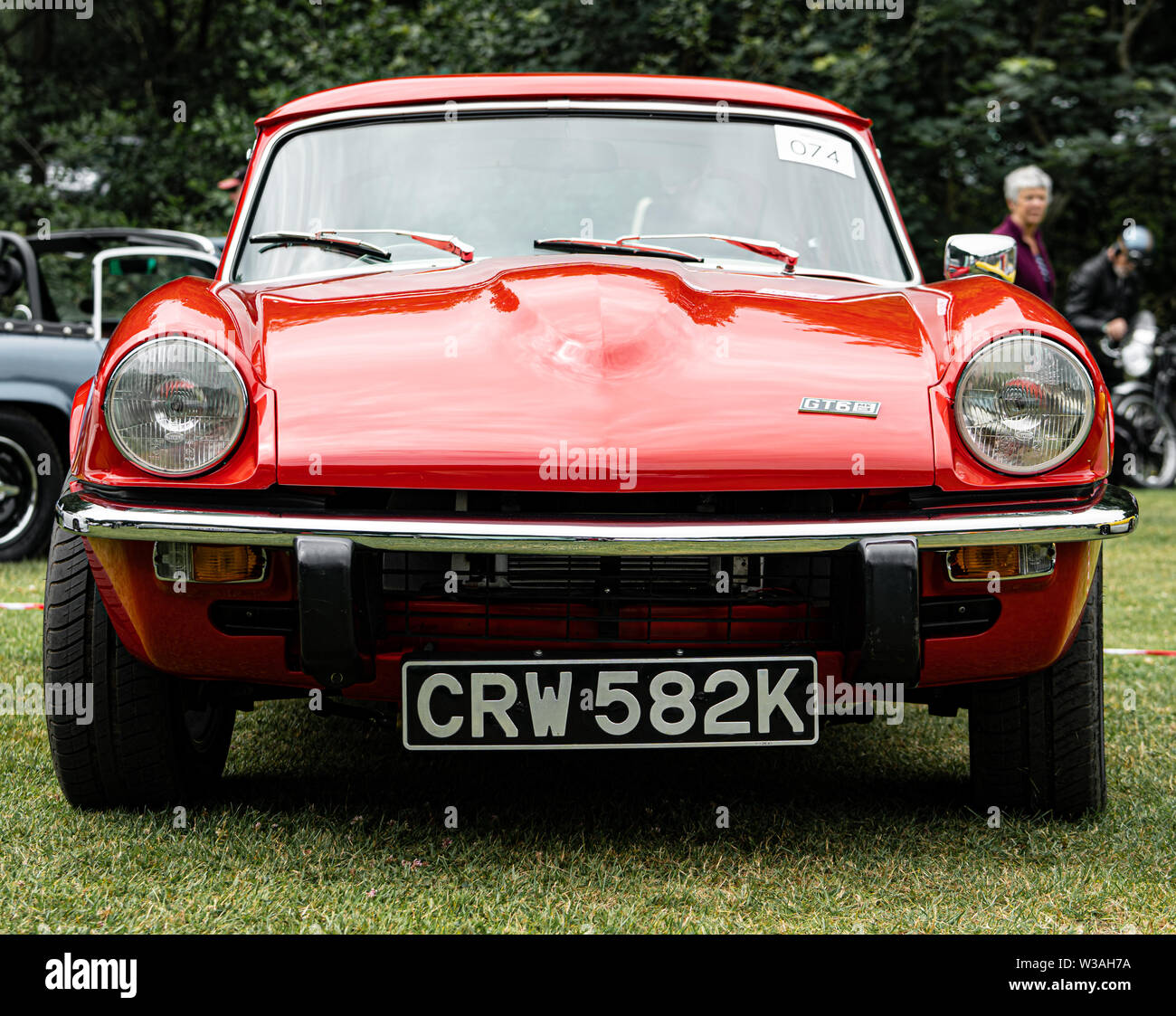 Triumph GT6 Mk 3 Classic Car al Oakamoor Hill Climb, 13 luglio 2019, Oakamoor, Staffordshire, Regno Unito Foto Stock