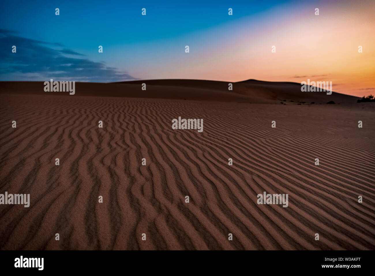 Bellissimo il paesaggio del deserto vista in Dammam in Arabia Saudita Foto Stock