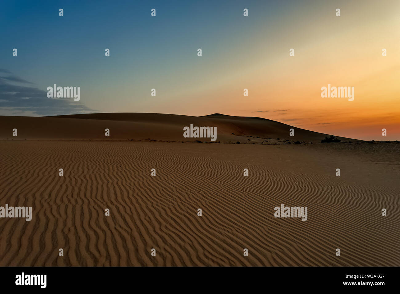 Bellissimo il paesaggio del deserto vista in Dammam in Arabia Saudita Foto Stock