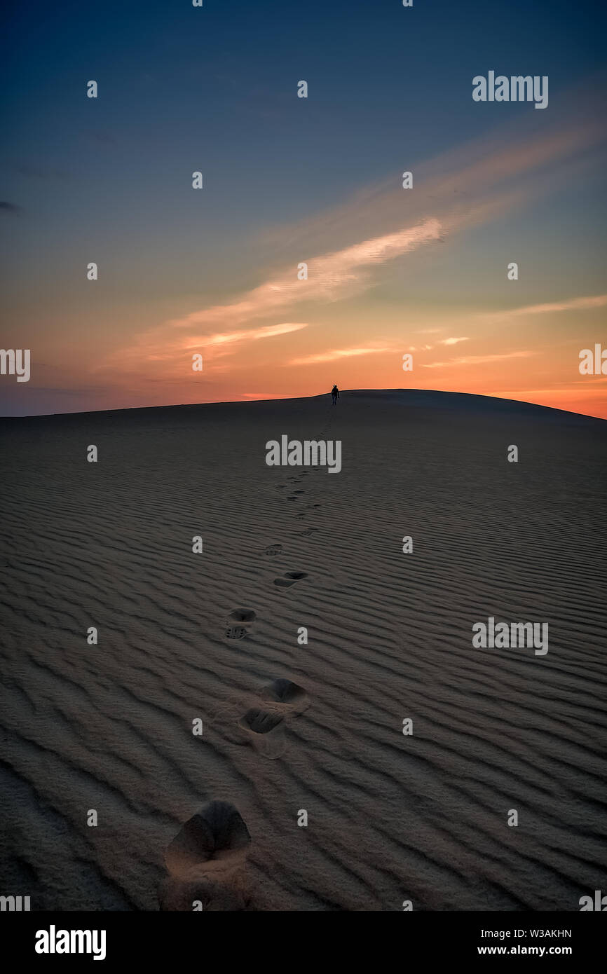 Bellissimo il paesaggio del deserto vista in Dammam in Arabia Saudita Foto Stock