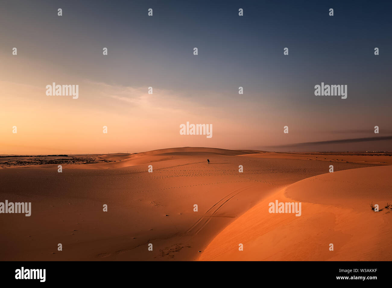 Bellissimo il paesaggio del deserto vista in Dammam in Arabia Saudita Foto Stock