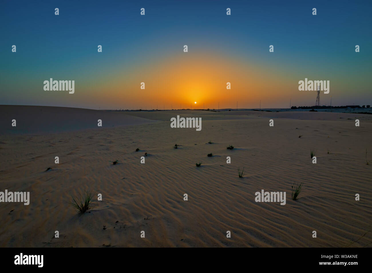 Bellissima Alba in Dammam Arabia Saudita deserto Foto Stock