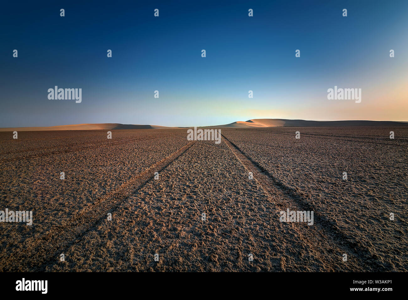 Bellissima Alba in Dammam Arabia Saudita deserto Foto Stock