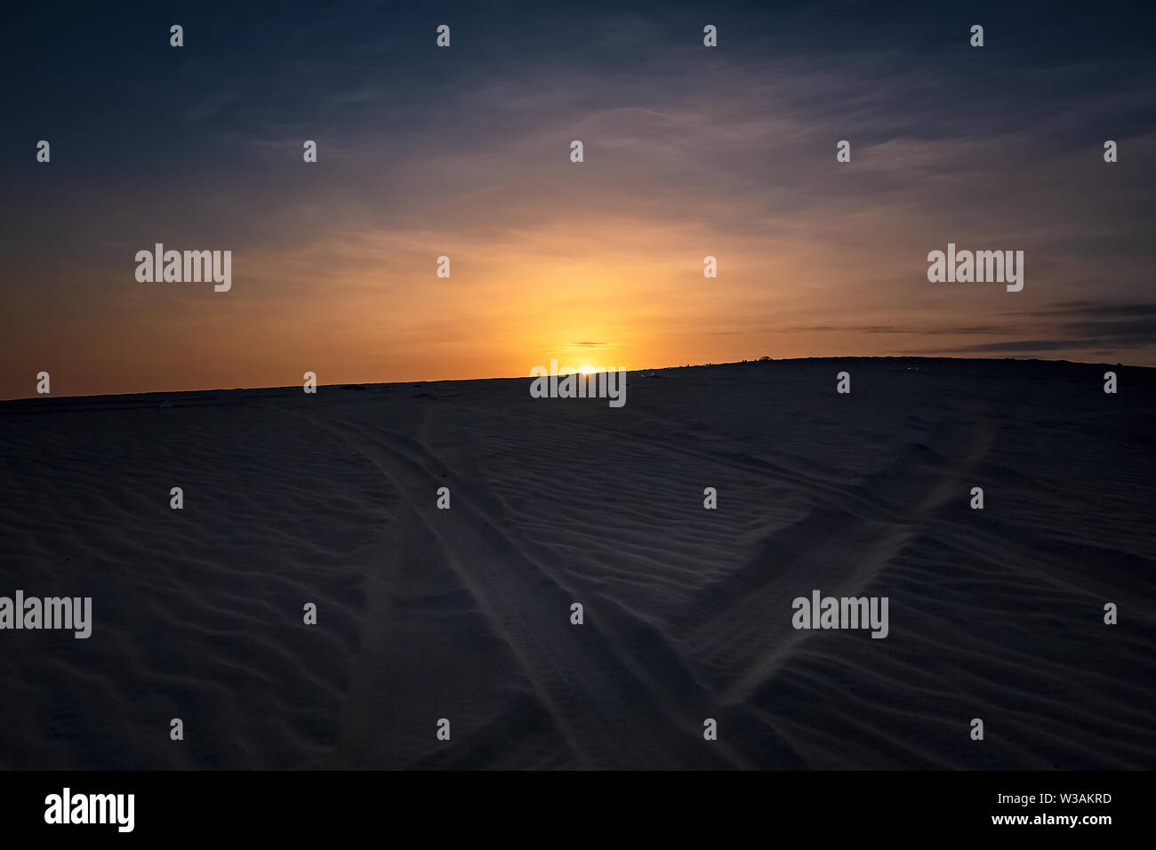 Bellissima Alba in Dammam Arabia Saudita deserto Foto Stock